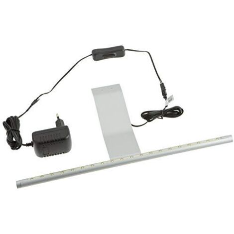 Lampada da specchio, lampada da camera da letto a LED, argento, metallo, H 10 cm (1/3)