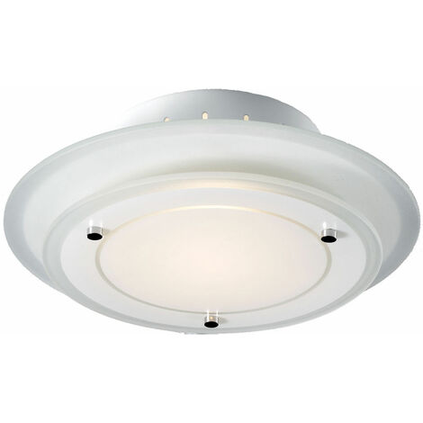Plafoniera plafoniera illuminazione tonda in metallo vetro lampada luce Esto 40125 (1/4)