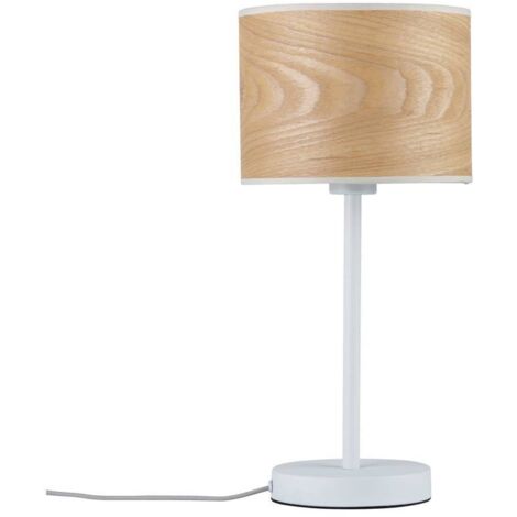Lampada da tavolo design sala da pranzo lampada laterale in legno luce  notturna bianco Paulmann 79638