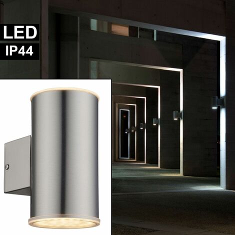 FARETTO Up Down compresi 2 led interno esterno lampada in acciaio inox Lampada Cortile 