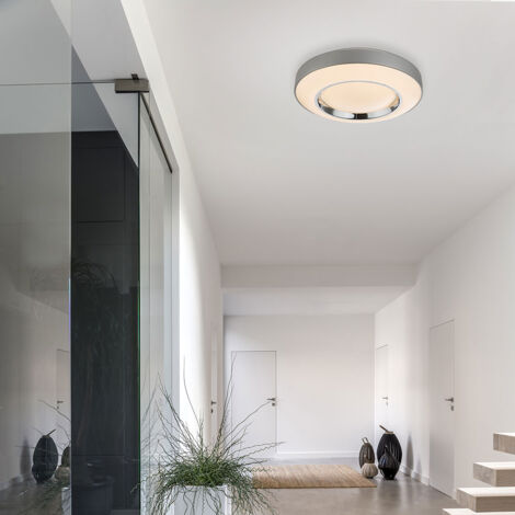 Plafoniera LED dimmerabile soggiorno / camera da letto luce diurna lampada cromata TELECOMANDO Globo 48397-36