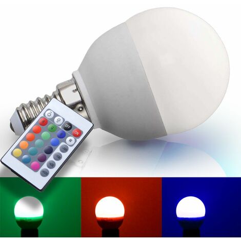 E14 LED RGB 3,5 watt lampadine lampadina goccia lampada cambia colore  telecomando dimmer 08116