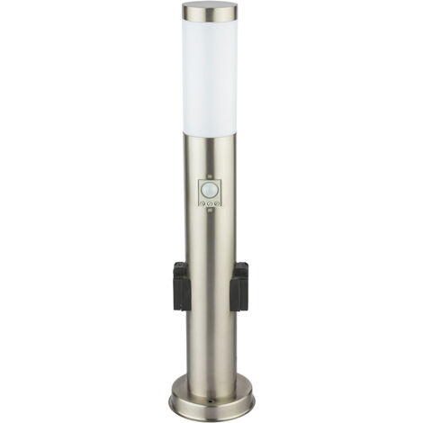 Lampada da terra rilevatore di movimento percorso giardino luce esterna prese in acciaio inox illuminazione Globo 3158KS
