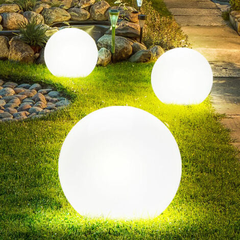 4X LAMPADE DA ESTERNO SOLARE ILLUMINAZIONE GIARDINO PRATO RICARICA SOLARE  SFERA