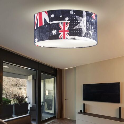 Lampada da soffitto con design a bandiera per il tuo spazio abitativo  Tessuto rosso bianco blu