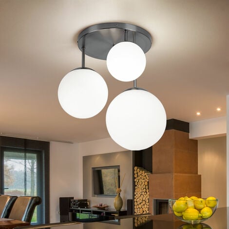 Plafoniera lampada da soggiorno plafoniera a sfera in vetro