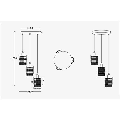 Lampada a Sospensione Riscaldante Cilindro - Potenza Watt 250