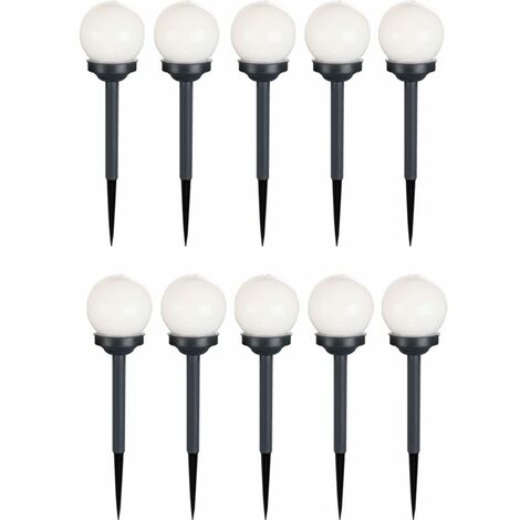 Set di 10 lampade solari a LED per esterni Sphere Design Earth Spit Plug  Lights Illuminazione