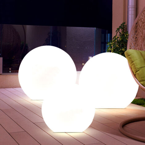 GIGALUMI Luci Solari Da Giardino A Sfera Vetro Incrinato - LED Doppio Colore - Confezione 3 - 4