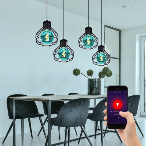 Lampada a sospensione Smart LED RGB a gabbia Barra DIMMERABILE Faretti a  pendolo App vocale controllabile
