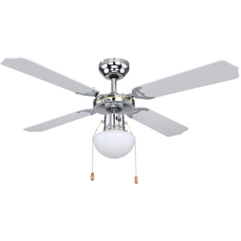 Ventilatore Da Soffitto Con Luce E Telecomando, Piccolo Ventilatore Da Soffitto Led Dimmerabile Da 62 Cm E 48 W Lampadario A Ventola 88107544