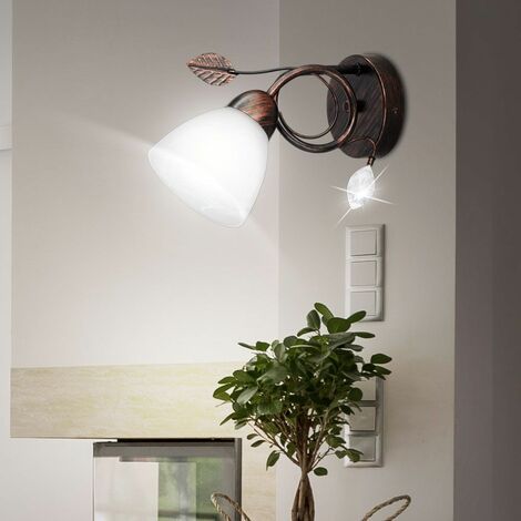 Faretto da parete telecomando lampada da soggiorno in vetro alabastro  dimmerabile in un set comprensivo di
