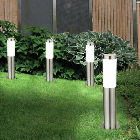 Set di 4 lampade da terra a LED in acciaio inossidabile Illuminazione per  percorsi da giardino