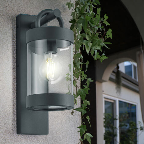 Lampada da parete per esterni lanterna illuminazione terrazza sensore crepuscolare  lampada da giardino in un set
