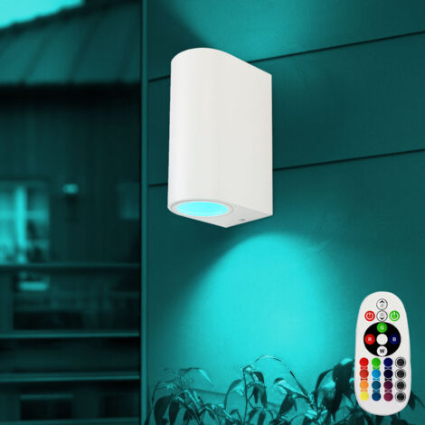 Lampada Da Parete ALU Telecomando Da Esterno UP DOWN Faretti Da Giardino Dimmerabili In Un Set Comprensivo Di Lampade LED RGB - Foto 9