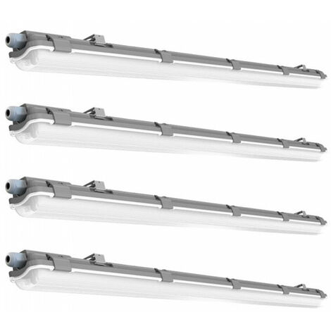 4x LED plafoniere luci 4000K capannoni industriali capannoni tubi garage lampade stagne IP65