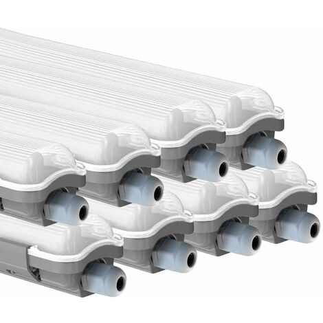 Lampada LED resistente all'umidità da 127,5 cm Lampada LED da officina per garage con tubo LED bianco freddo Lampada da bagno a LED 18 watt, 1700lm 6400K, set di 8 (1/5)