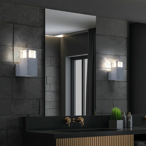 Lampada da parete nordica per decorativo nichel spazzolato applique bagno  specchio camera da letto corridoio scale parete applique luci Led per  interni