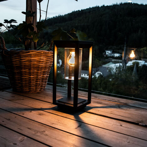 Lampada Da Parete Esterna Hofstein Nera – Stile Country, IP44, Attacco E27 Per Giardino E Terrazza