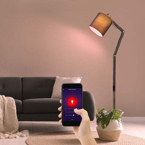 Lampada da terra snodata Smart Home Alexa luce mobile in legno