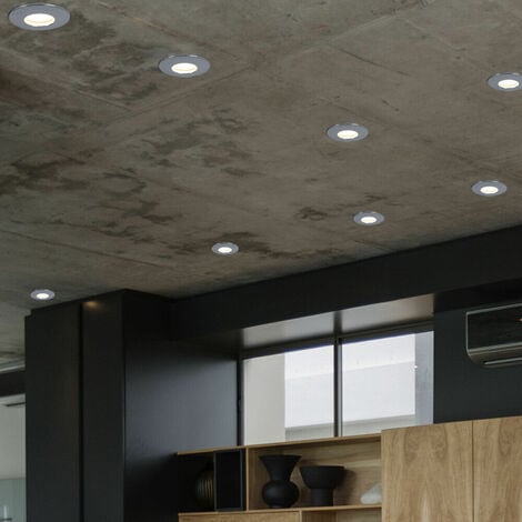 Set di 8 faretti LED da incasso a soffitto spot soggiorno pranzo lampade  cartone danneggiato