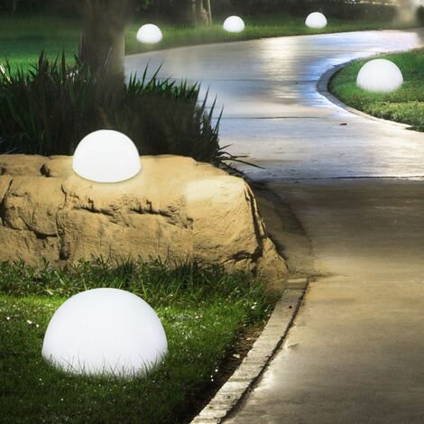 illuminazione da vialetto Lampada solare a LED con picchetto lampada da giardino, lampada da giardino, lampada da esterno, altezza 35 cm, argento set da 3 pezzi per esterni 