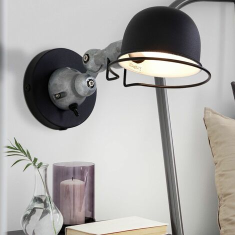 Faretto da parete telecomando in stile industriale lampada spot  orientabile, dimmerabile in un set comprensivo di