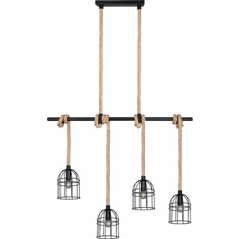 Lampada a sospensione soggiorno lampada da tavolo da pranzo lampada a sospensione  corda sisal, design a