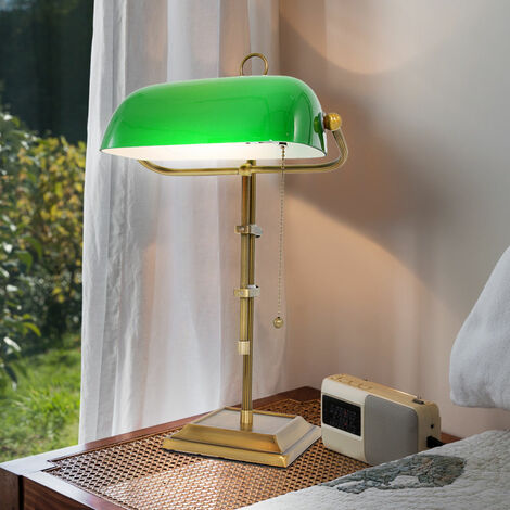 Lampada da comodino da scrivania, lampada da banchiere dimmerabile,  telecomando in bronzo antico, in set con