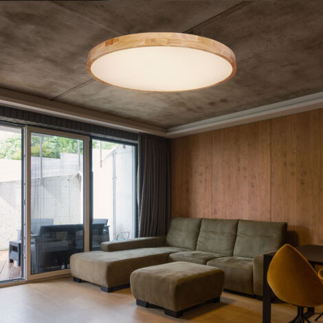 LED design in legno plafoniera luce diurna soggiorno telecomando lampada dimmerabile Globo 41745-60