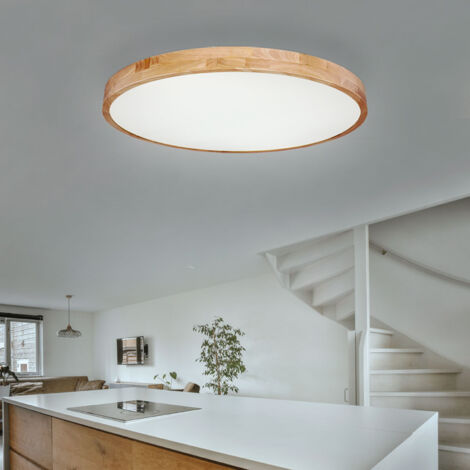 LED design in legno plafoniera luce diurna soggiorno telecomando lampada dimmerabile Globo 41745-60