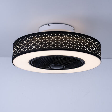 Ventilatore da Soffitto con Telecomando E Luce Design Dc Lampadario con  Ventola a Soffitto per Cameretta Timer Dimmerabile Reversibile modalità  Inverno/Estate Plafoniera con Ventilatore,Nero : : Illuminazione