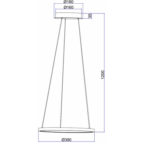 LED Lampada a Sospensione Nera Circolare Moderna Salotto