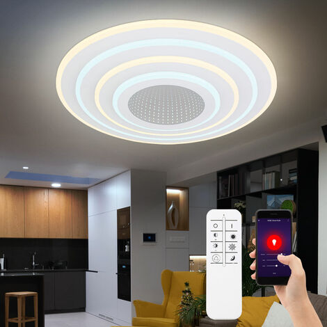 Smart Home plafoniera LED CCT plafoniera Smart plafoniera camera da letto,  dimmerabile con telecomando, 1x Smart