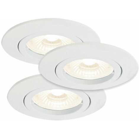 Faretto da incasso plafoniera lampada da incasso plafoniera LED bianco, 3W 230lm bianco caldo, PxH 8,2 x 7,5 cm, set di 3