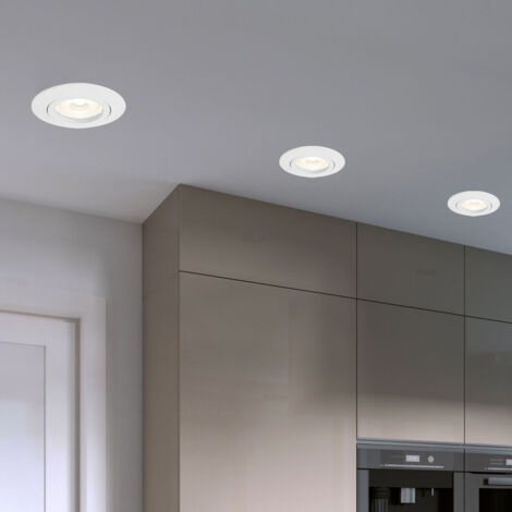Faretto da incasso plafoniera lampada da incasso plafoniera LED bianco, 3W 230lm bianco caldo, PxH 8,2 x 7,5 cm, set di 3