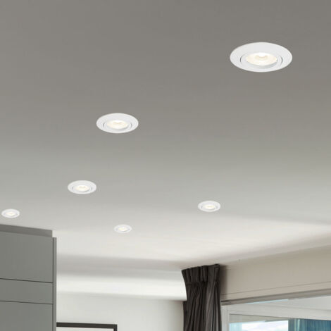 Faretto da incasso plafoniera lampada da incasso plafoniera LED bianco, 3W 230lm bianco caldo, PxH 8,2 x 7,5 cm, set di 3