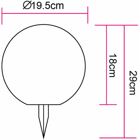 33304, Lampada LED solare sfera vetro craquele 25 cm