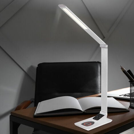 Lampada da Comodino con Ricarica Wireless, Tavolo a LED con