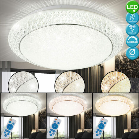 Plafoniera LED Moderna, 80W Lampada da Soffitto a LED, Lampadario LED  Soffitto Dimmerabile con Telecomando e Controllo APP 8000LM 3500K - 6500K  per Soggiorno, Camera da Letto, Sala da Pranzo : 