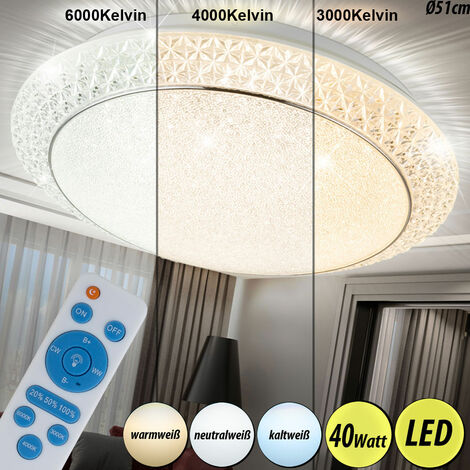 Plafoniera LED Moderna, 80W Lampada da Soffitto a LED, Lampadario LED  Soffitto Dimmerabile con Telecomando e Controllo APP 8000LM 3500K - 6500K  per Soggiorno, Camera da Letto, Sala da Pranzo : 