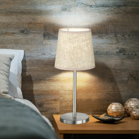 Lampada da comodino, camera da letto, lampada da tavolo, soggiorno, beige Lampada  da tavolo, 30 cm