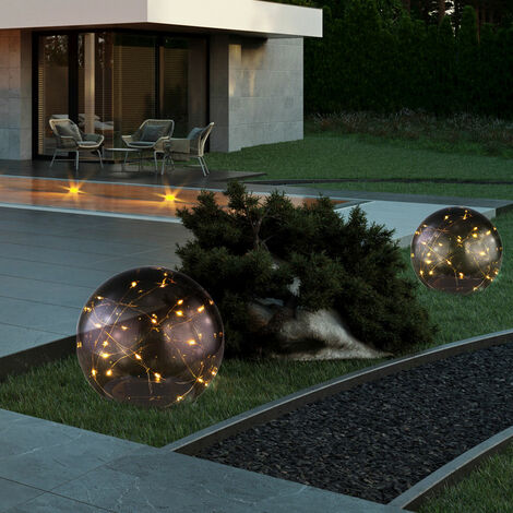 Lampada solare luce esterna lampada solare luce giardino terrazza,  antispruzzo, batteria nero fumè, 20x LED 3000K