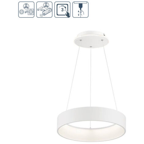 TRIO Leuchten Lampada A Sospensione LED Dimmerabile Nero Opaco, Con Lampadina Inclusa GU10 5W 400lm 3000K, Altezza 150cm - 5