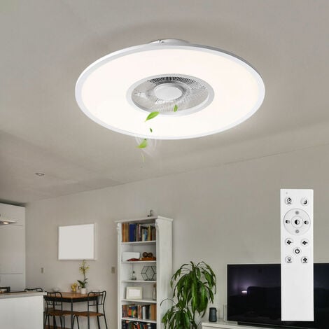 Ventilatore da soffitto con illuminazione LED ventilatore plafoniera,  telecomando, 10 livelli, dimmerabile, 1x LED 32W 2600lm