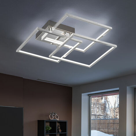 Plafoniera LED plafoniera moderna plafoniera soggiorno, lucida, 1x LED 25W 2200Lm 3000K, LxPxH 48x8.5x48 cm
