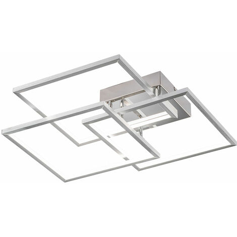 Plafoniera LED plafoniera moderna plafoniera soggiorno, lucida, 1x LED 25W 2200Lm 3000K, LxPxH 48x8.5x48 cm