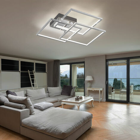 Plafoniera LED plafoniera moderna plafoniera soggiorno, lucida, 1x LED 25W 2200Lm 3000K, LxPxH 48x8.5x48 cm