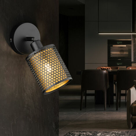Lampada Da Parete EGLO Tilston Con Faretto Orientabile - Acciaio Colore Sabbia, Attacco E14, Per Lettura E Interni