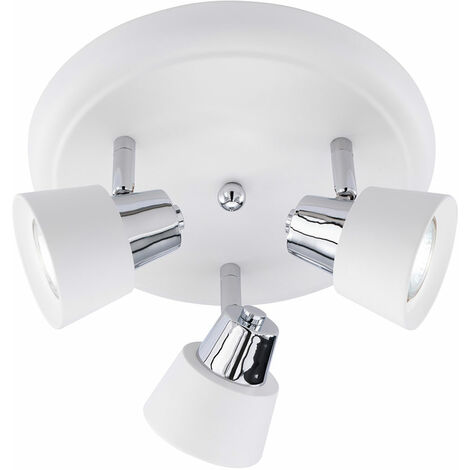 Faretto led gu10 cubo spot da soffitto metallo bianco per interni